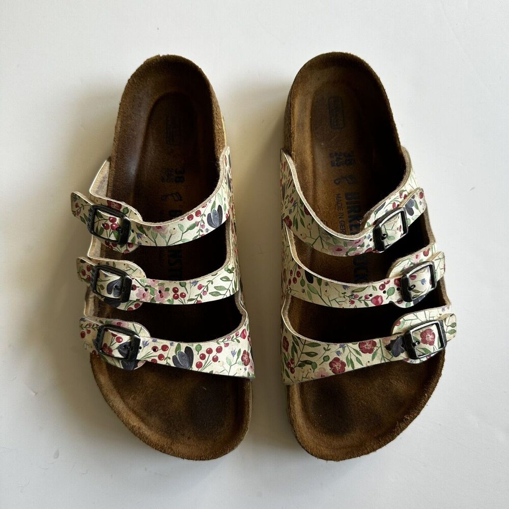 Birkenstock Florida Floral Pattern Women’s Size EU 38 US 7.5 - Picture 4 of 13